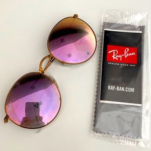 Ray Ban Round Flat Sunglasses - Bronze Copper